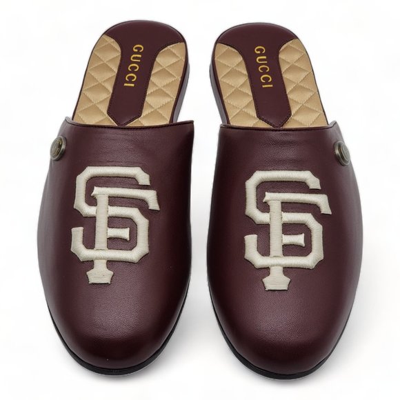 Gucci x SF Giants MLB Leather Open Slip On Loafers - NWB main image 6
